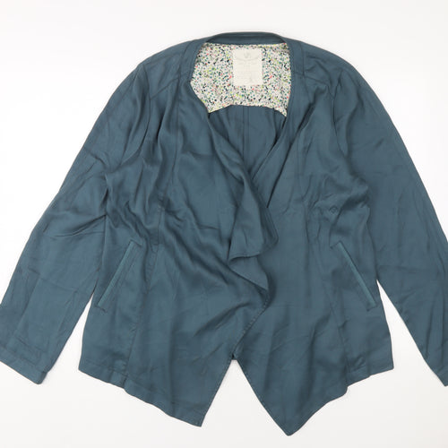 White Stuff Women's Blue Casual Button Jacket Size 14