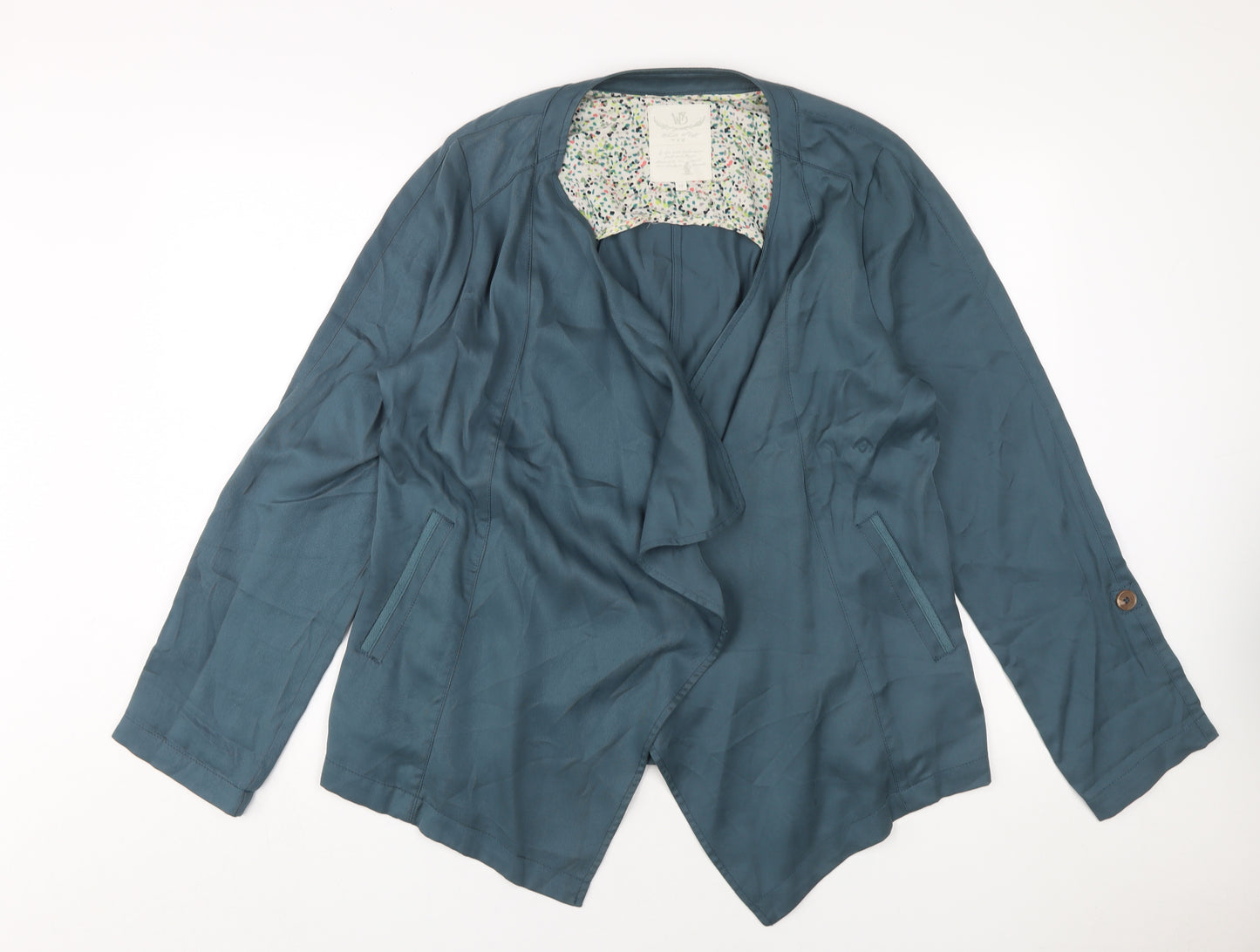 White Stuff Women's Blue Casual Button Jacket Size 14