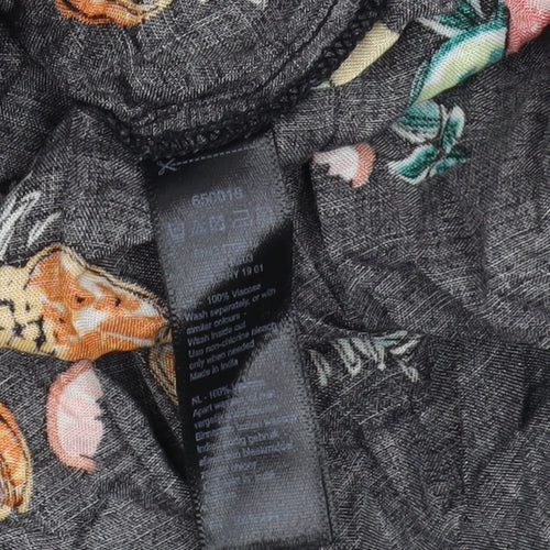 Monsoon Women's Black Floral Skirt Size 20