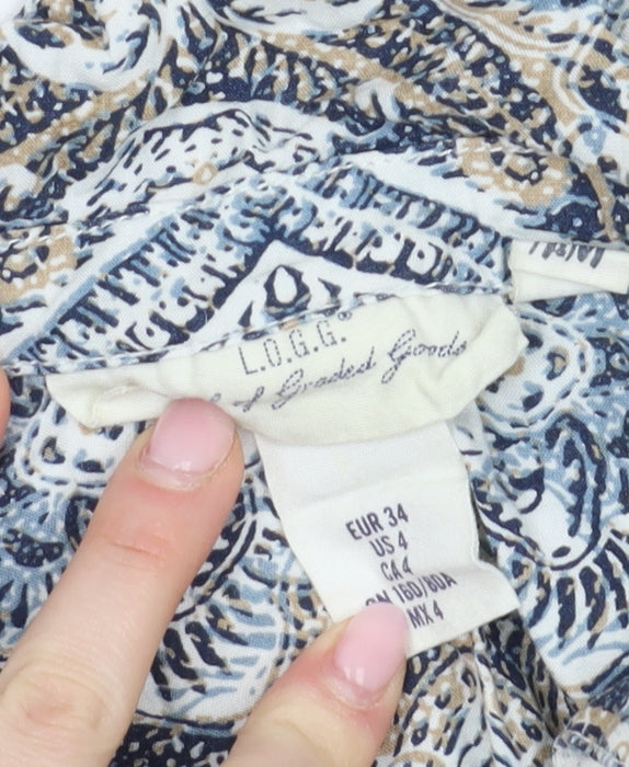 L.O.G.G. Women's Multicoloured Paisley Blouse Size 6