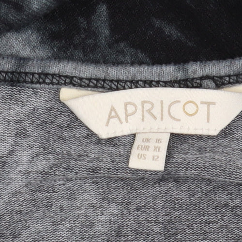 Apricot Women's Black Geometric Tunic Jumper Size 16