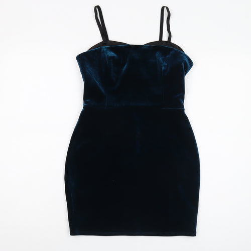 Topshop Women’s Blue Bodycon Dress Size 10