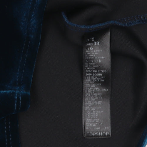Topshop Women’s Blue Bodycon Dress Size 10