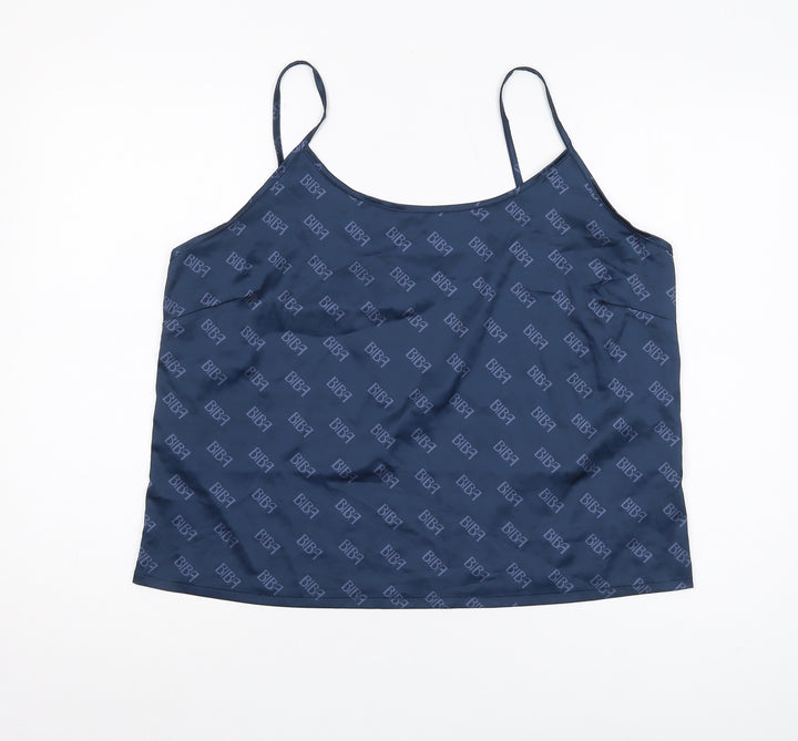Biba Women's Blue Camisole Tank, Size 16, Adjustable Straps