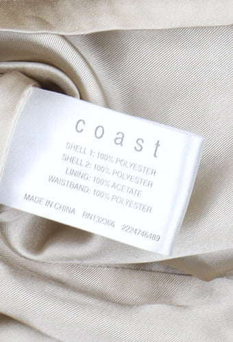 Coast Women Beige Black Strapless Pencil Dress, Size 12