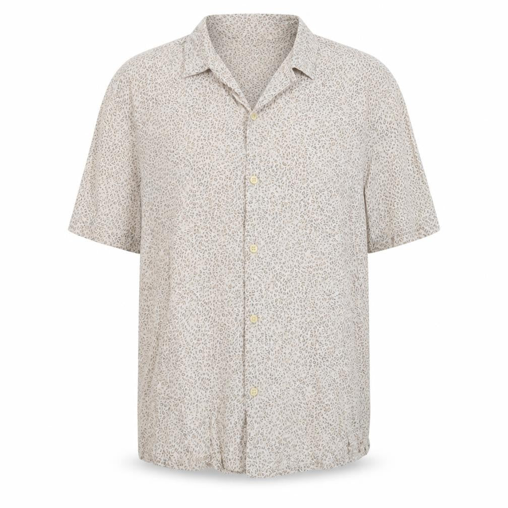 AllSaints Women's Beige Animal Print Button-Up Shirt S