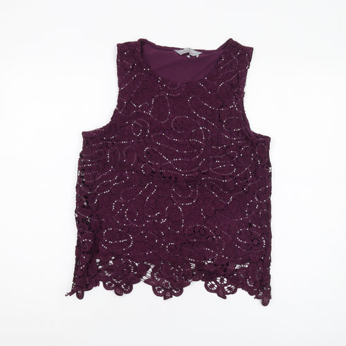 Dorothy Perkins Women's Purple Sequin Tank Size 12