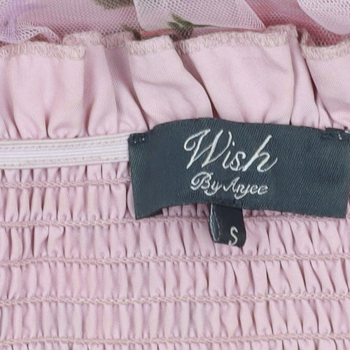 Wish By Ange Women's Pink Floral Maxi Dress S