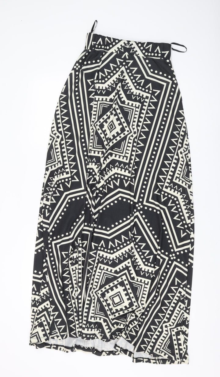 ON LINE Women's Black Aztec A-Line Skirt S