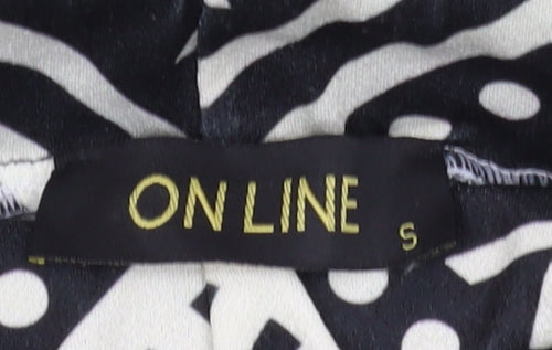 ON LINE Women's Black Aztec A-Line Skirt S