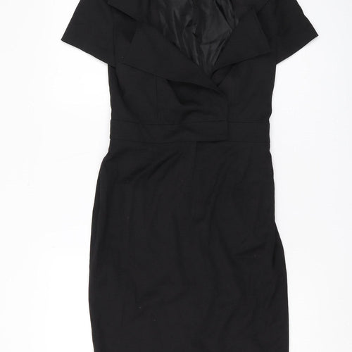 ASOS Black Sheath Dress, Women's Size 10, Short Sleeve