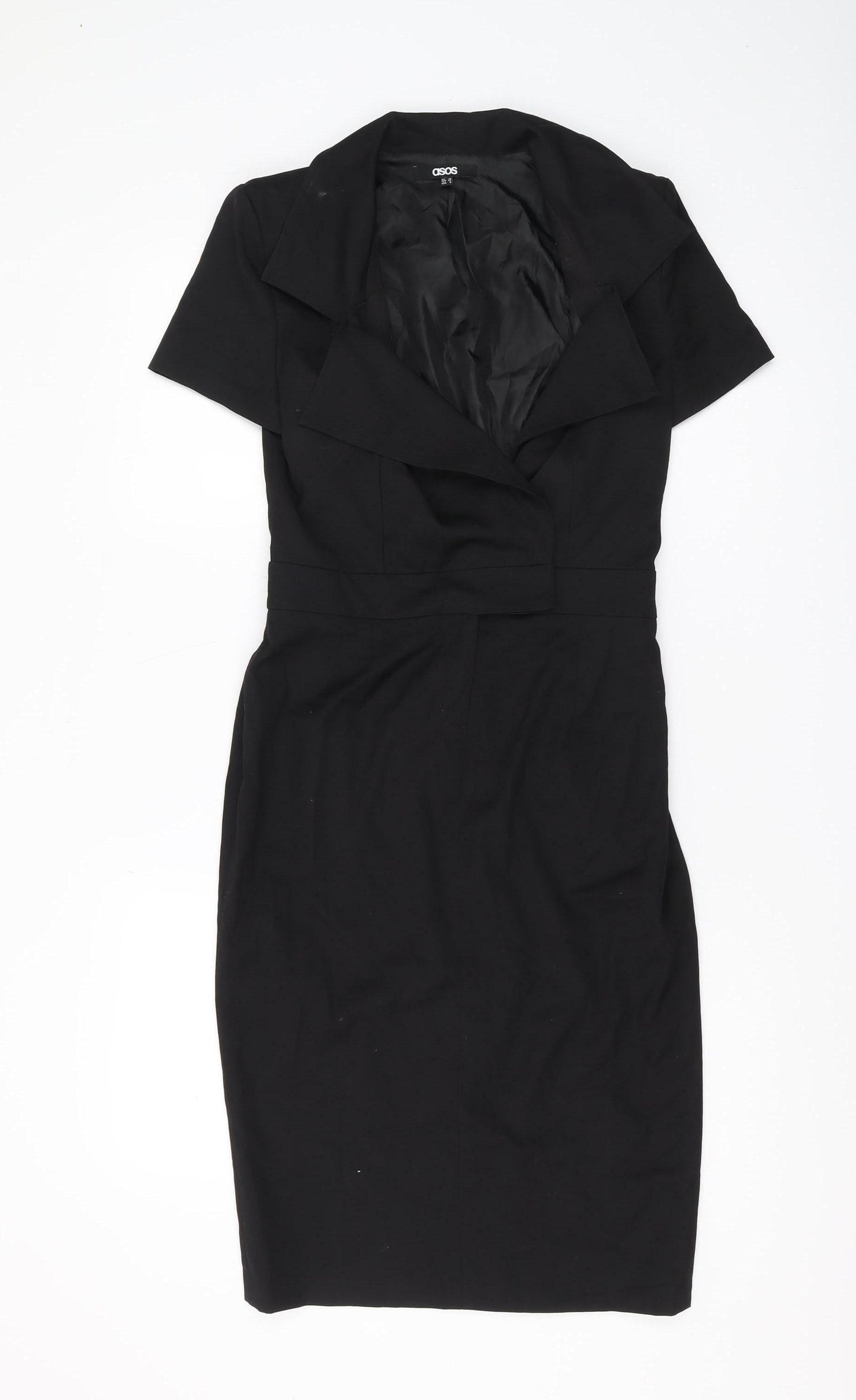 ASOS Black Sheath Dress, Women's Size 10, Short Sleeve