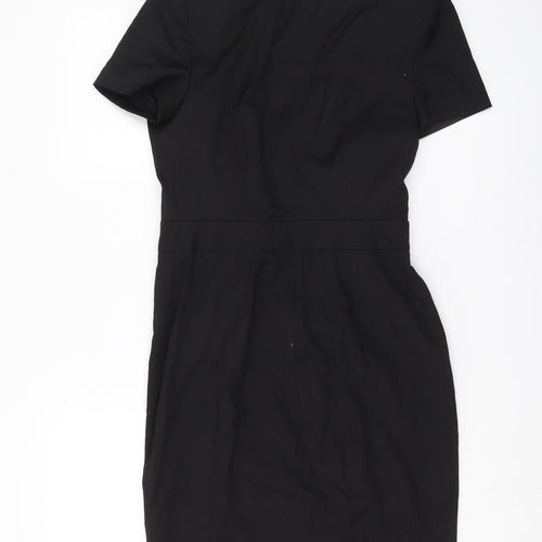 ASOS Black Sheath Dress, Women's Size 10, Short Sleeve