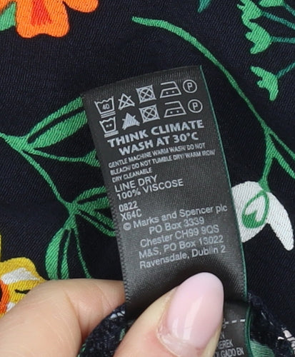 Marks and Spencer Floral A-Line Skirt, Size 10, Multicoloured