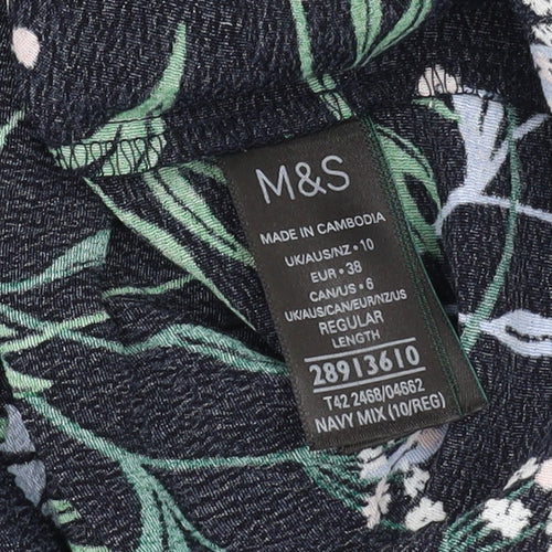 Marks and Spencer Floral A-Line Skirt, Size 10, Multicoloured