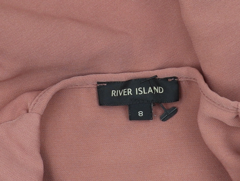 River Island Women's Pink Kaftan Dress Size 8