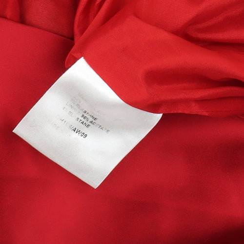 Karen Millen Red Bodycon Cocktail Dress Size 8