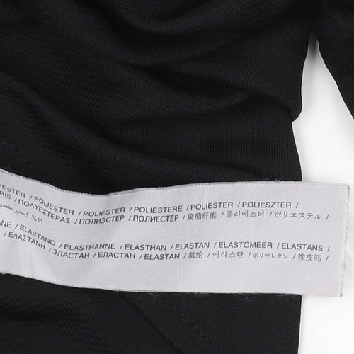 Mango Women's Black Shift Dress Size 12 V-Neck