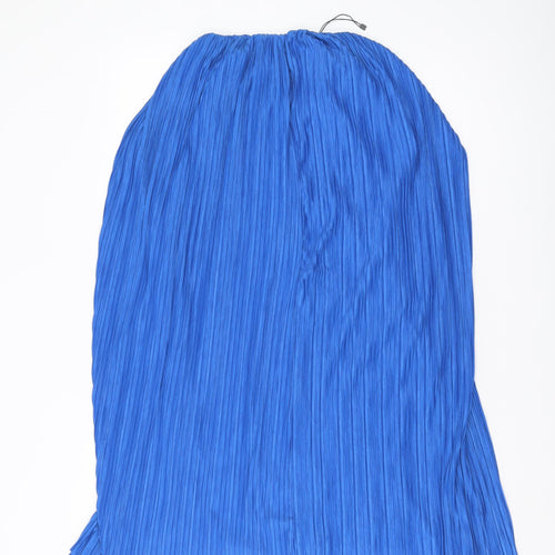 Zara Women's Blue A-Line Midi Dress, Size S