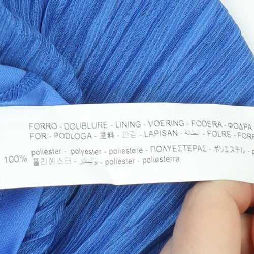 Zara Women's Blue A-Line Midi Dress, Size S