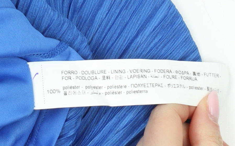 Zara Women's Blue A-Line Midi Dress, Size S