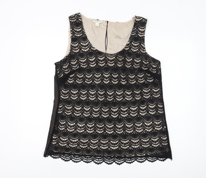 Monsoon Women's Black Lace Tank Camisole Size 18