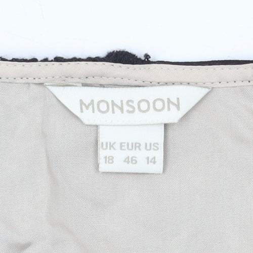 Monsoon Women's Black Lace Tank Camisole Size 18