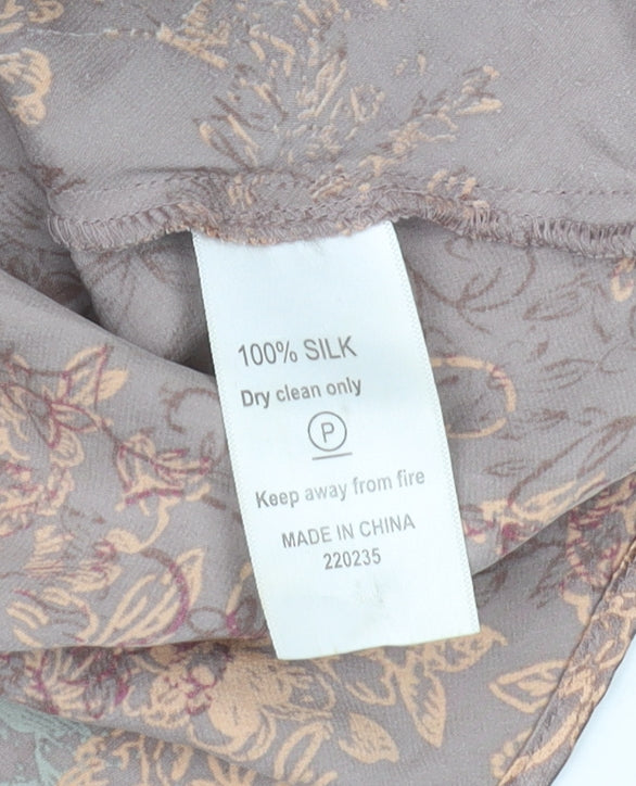 Monsoon Women's Multicoloured Floral Silk Blouse