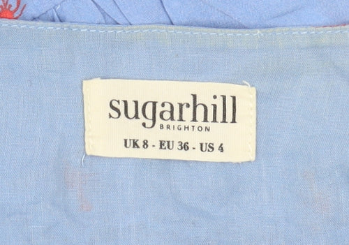 Sugarhill Brighton Women's Blue Midi Shirt Dress UK 8