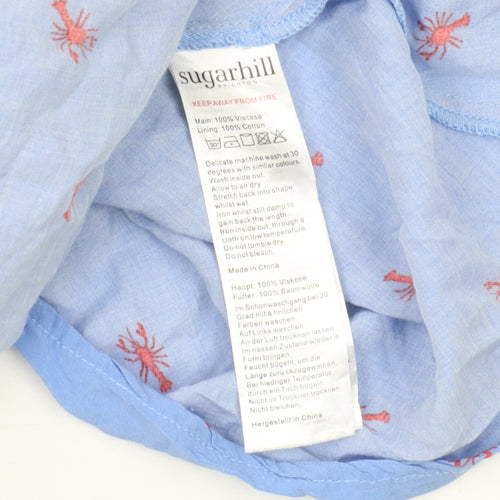 Sugarhill Brighton Women's Blue Midi Shirt Dress UK 8