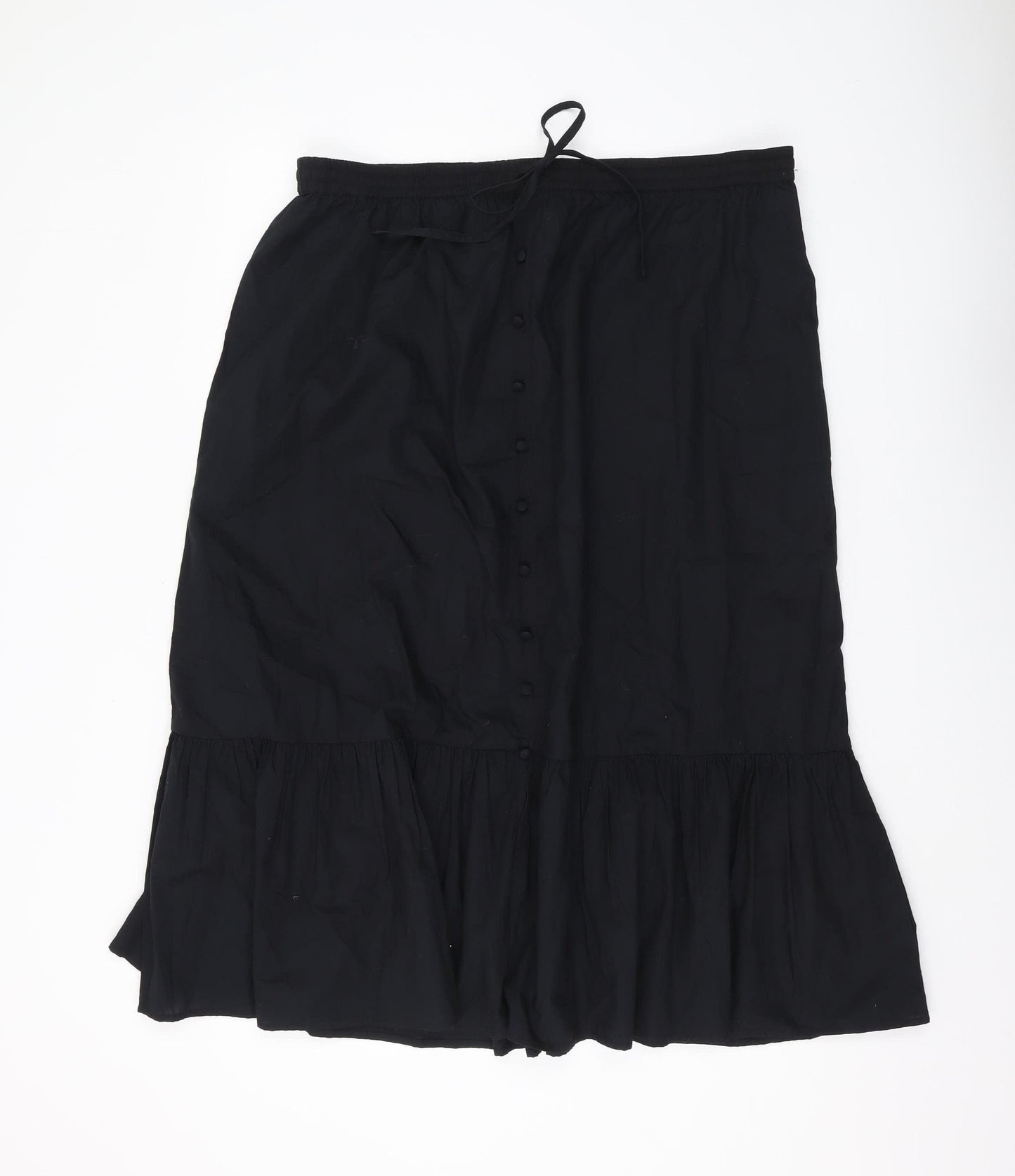 Marks and Spencer Women's Black Knee Length Peasant Skirt