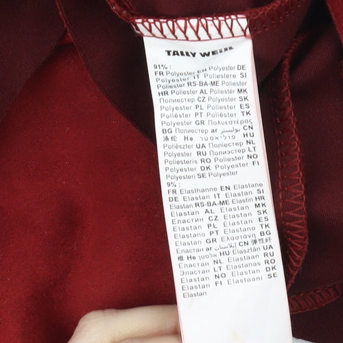 Tally Weijl Women's A-Line Red Short Skirt, Size S