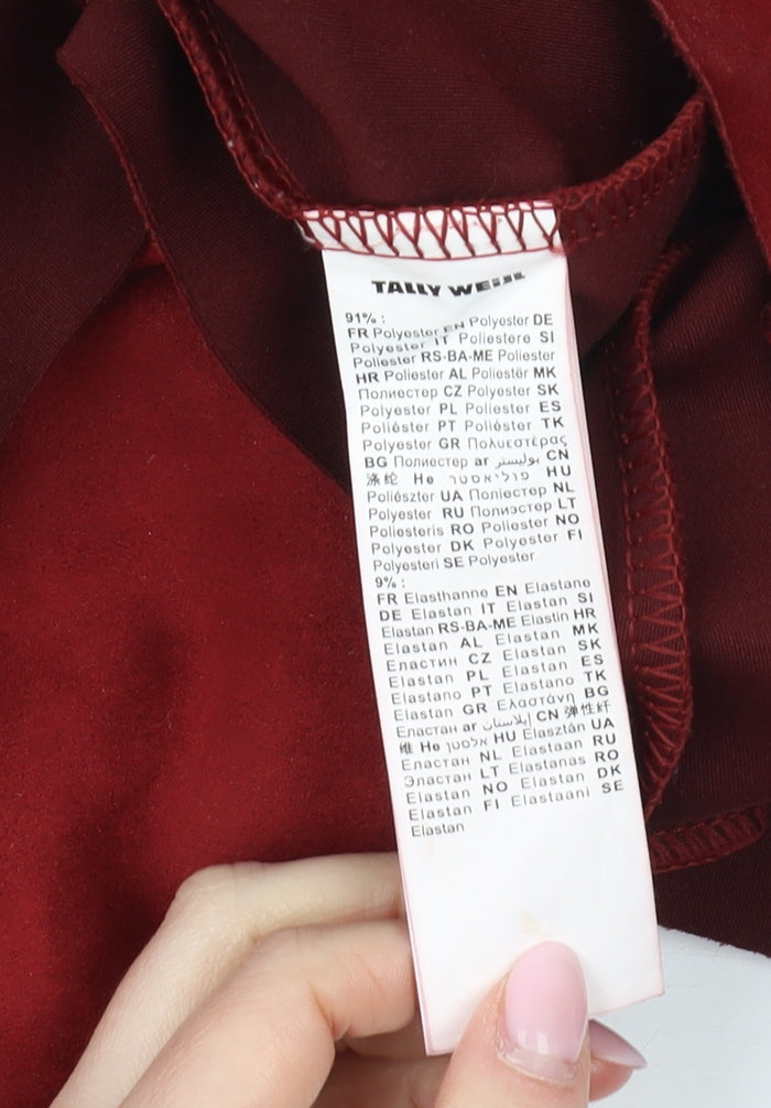 Tally Weijl Women's A-Line Red Short Skirt, Size S