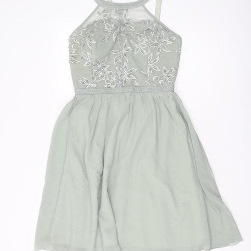 Little Mistress Women's Green Midi A-Line Dress