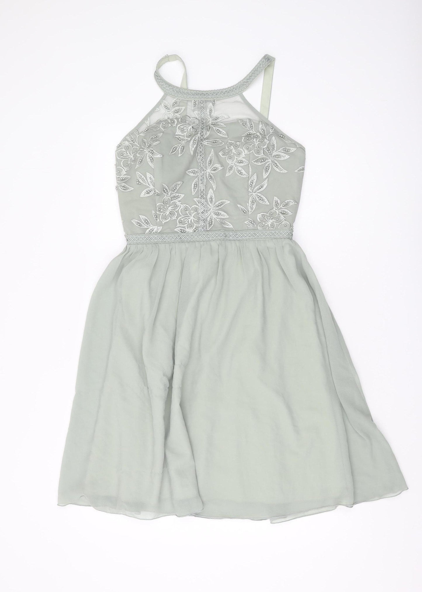 Little Mistress Women's Green Midi A-Line Dress