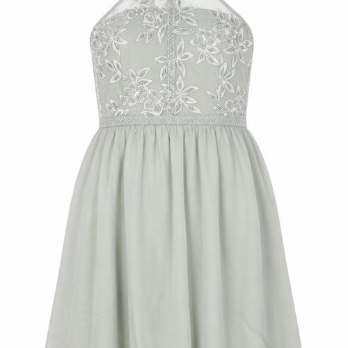 Little Mistress Women's Green Midi A-Line Dress