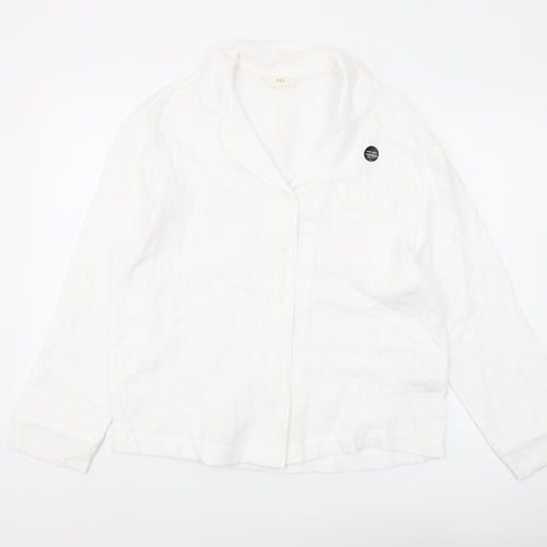Marks and Spencer Women's White Pyjama Top, Size 6