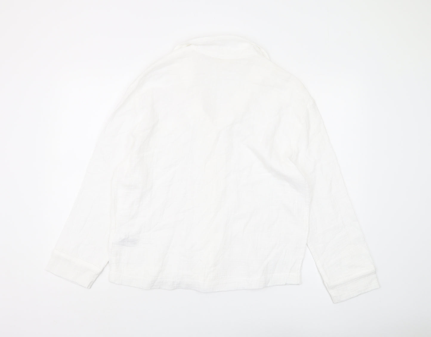 Marks and Spencer Women's White Pyjama Top, Size 6