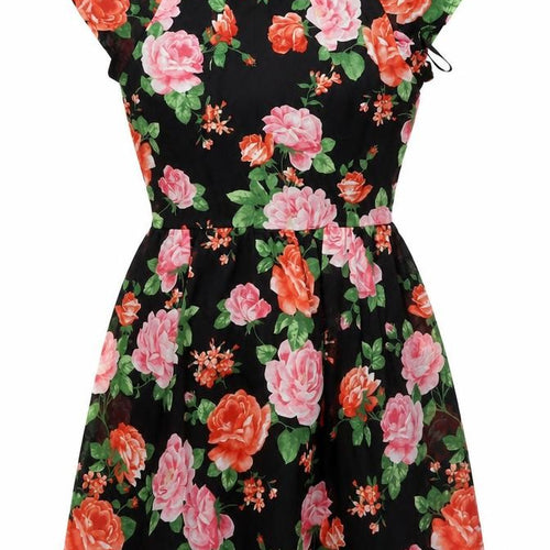 Love Women's Multicoloured M Floral Fit & Flare Dress