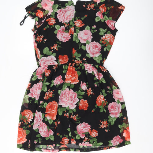 Love Women's Multicoloured M Floral Fit & Flare Dress