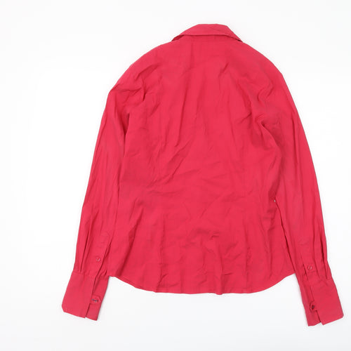 Comma Red Button-Up Shirt for Women, Size 10, Long Sleeve