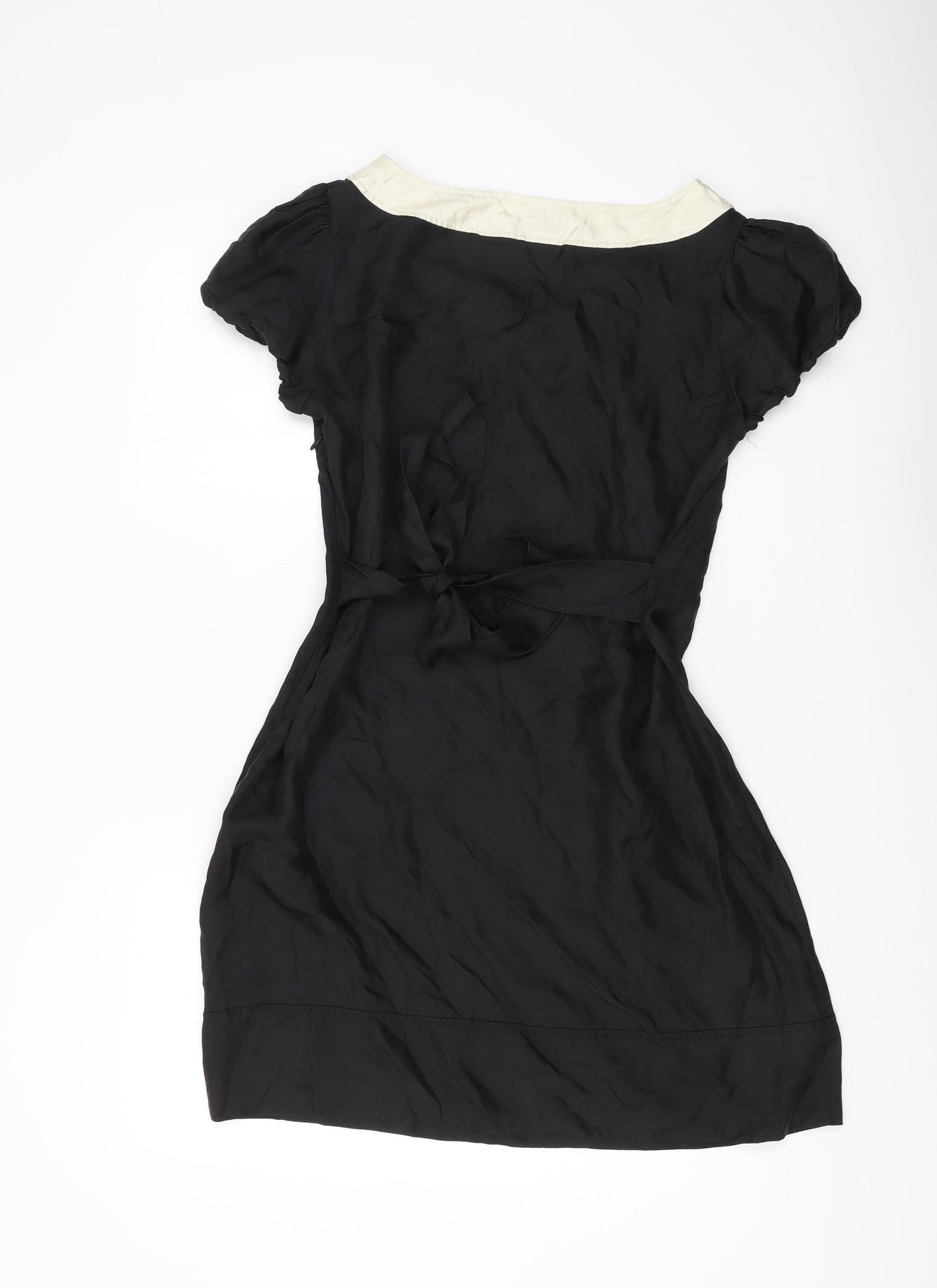Oasis Black Silk Shift Dress - Women's Size 12