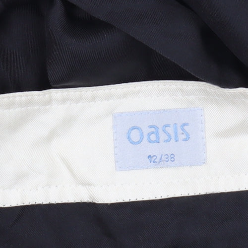 Oasis Black Silk Shift Dress - Women's Size 12