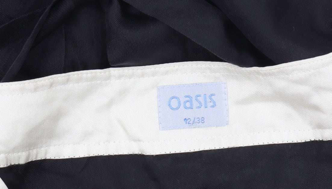 Oasis Black Silk Shift Dress - Women's Size 12