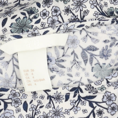 H&M Women's Floral Shift Dress, Size 8, Summer Casual
