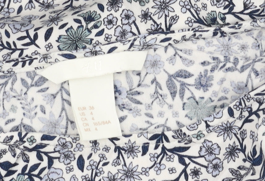 H&M Women's Floral Shift Dress, Size 8, Summer Casual