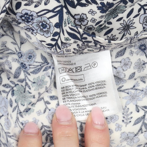 H&M Women's Floral Shift Dress, Size 8, Summer Casual