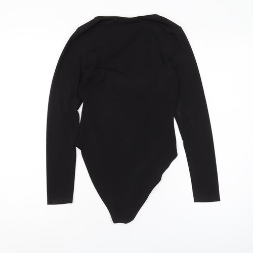 Topshop Women's Black Bodysuit, Size 6, Long Sleeve