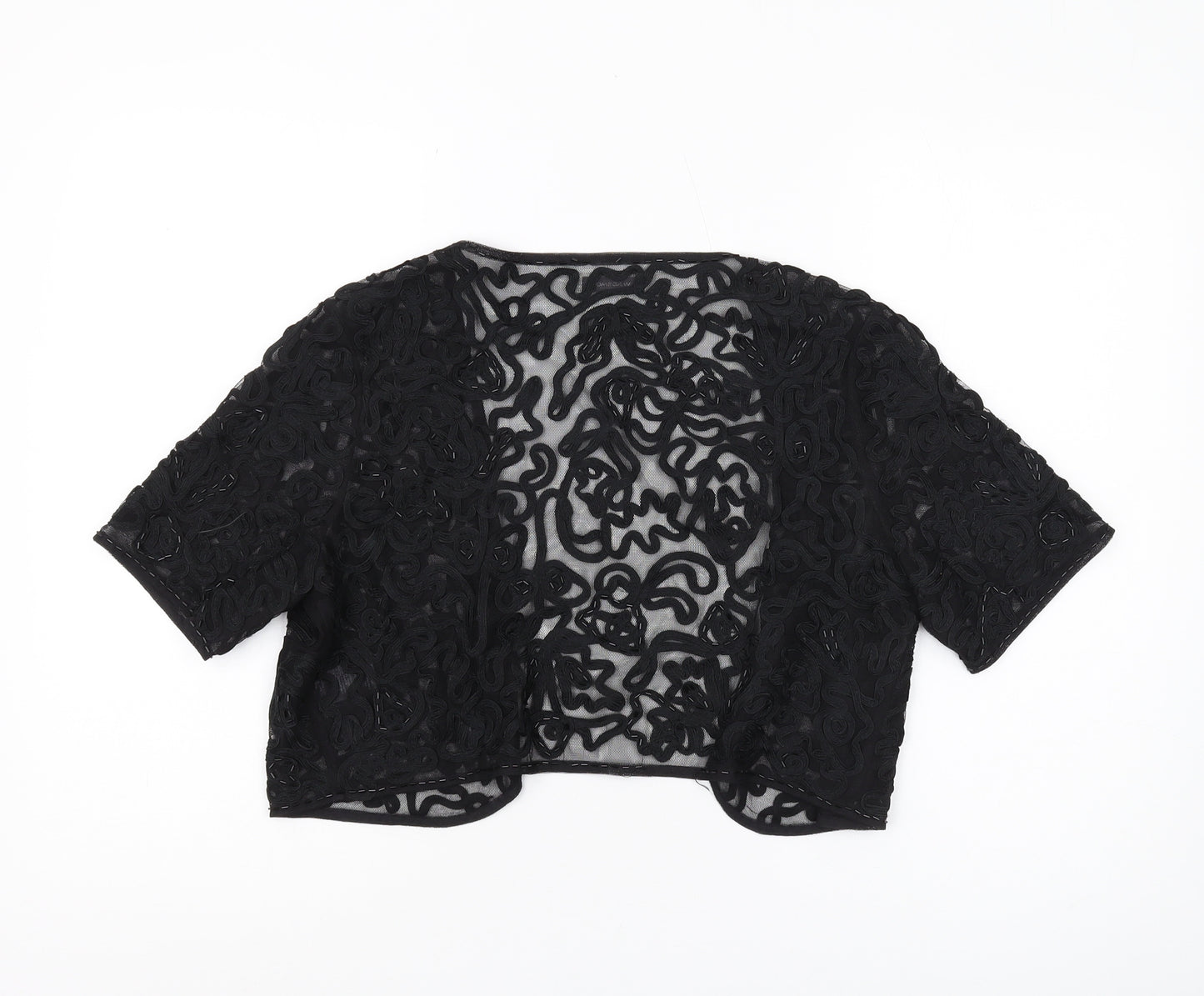 Windsmoor Women's Black Embroidered Cropped Jacket, Size 16