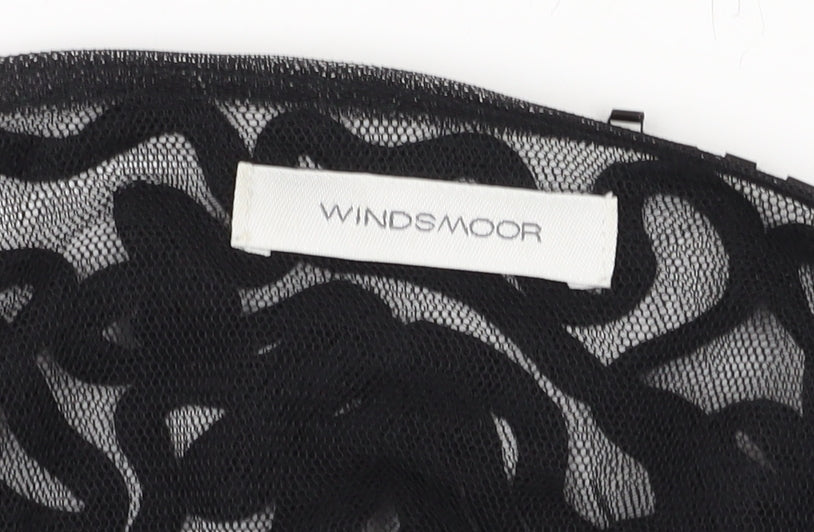 Windsmoor Women's Black Embroidered Cropped Jacket, Size 16